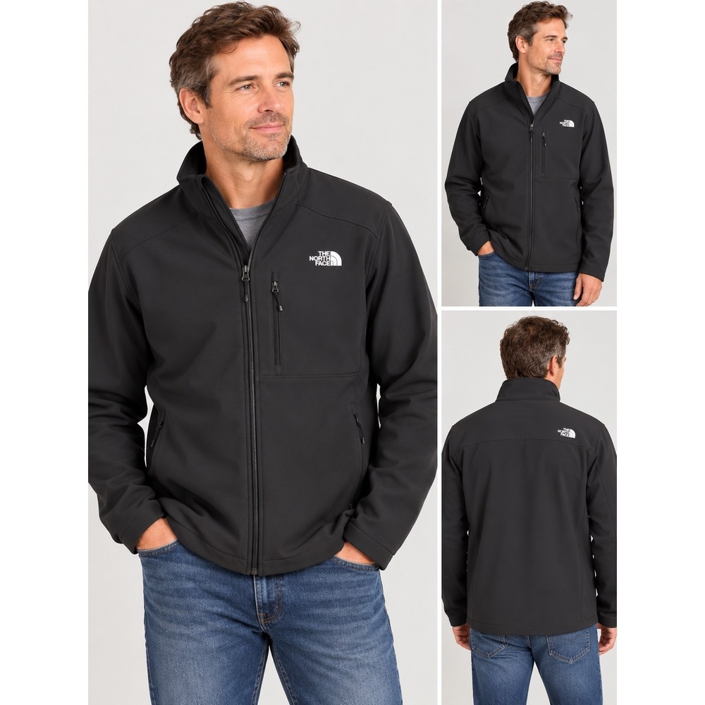 The North Face Apex Bionic Jacket Mens XXL Black WindWall Softshell Full Zip